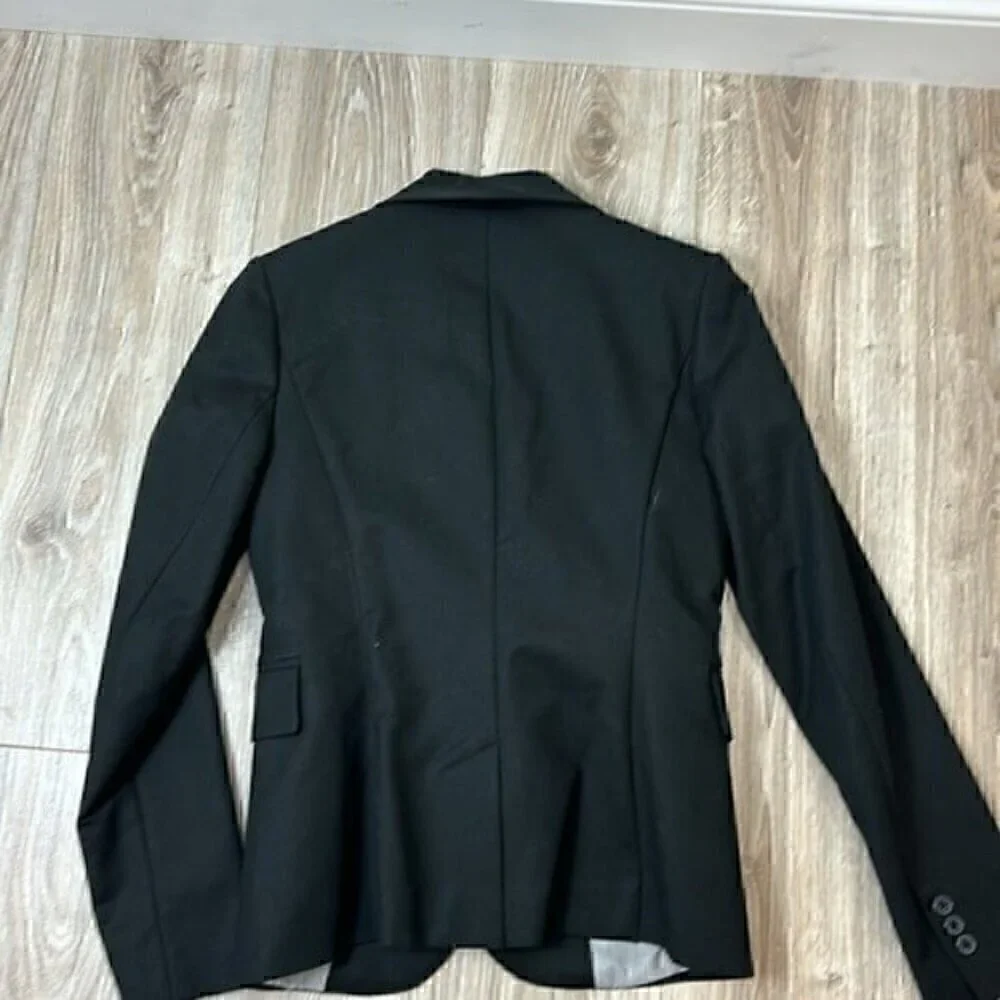 Lila Rose black one button long line blazer size XS new